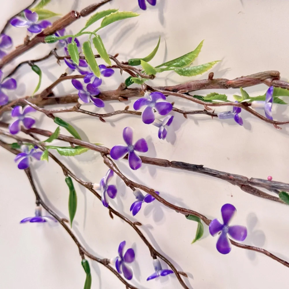 LIFELIKE Purple Willow Blossom Flower Picks Floral Home Decor Arrangement Wreath